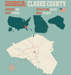 Map Clarke County In Georgia