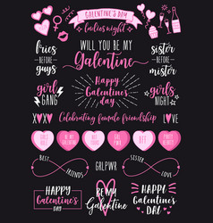 Valentines Day Galentines Day Female Party Set