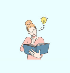 Woman Reading Book Get Creative Idea