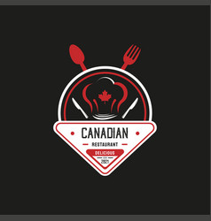 Canadian Food Restaurant Logo Canada Flag Symbol