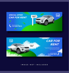 Car Rent Facebook Cover Banner Ad Template