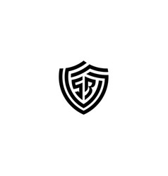 Rs Geometric Line Shield Logo Initial Concept