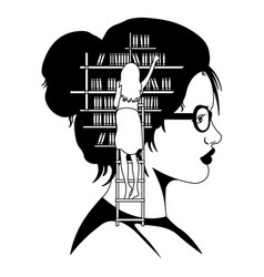 Librarian Woman Filled Stroke High Quality