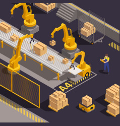 Warehouse Robotics Isometric Element