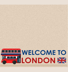 Blank Vintage Postcard With Welcome To London Logo