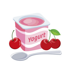 Cherry Yogurt Plastic Cup Icon