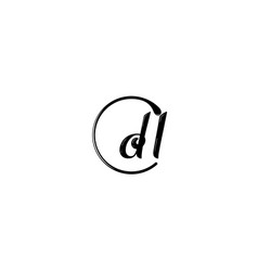 Dl Stylish Fashion Logo Initial Concept With High