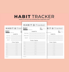 Habit Tracker Daily Hourly Kdp Interior