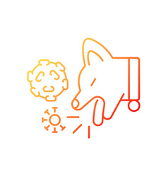 Kennel Cough Gradient Linear Icon