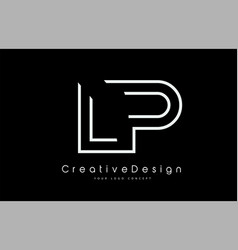 Lp L P Letter Logo Design In White Colors