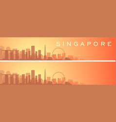 Singapore Beautiful Skyline Scenery Banner