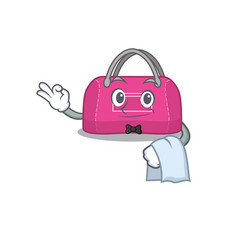 A Cartoon Picture Woman Sport Bag Waiter