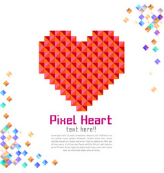 Abstract Modern Pixel Background With Love