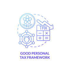 Good Personal Tax Framework Blue Gradient Concept