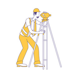 Land Surveyor Semi Flat Color Character