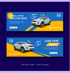 Car Rent Facebook Cover Banner Ad Template