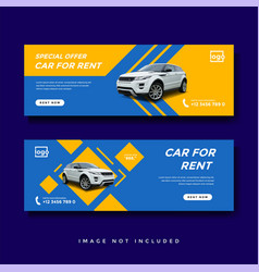 Car Rent Facebook Cover Banner Ad Template