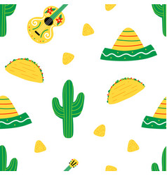 Colorful Mexican Seamless Pattern