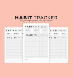 Habit Tracker Weekly Kdp Interior