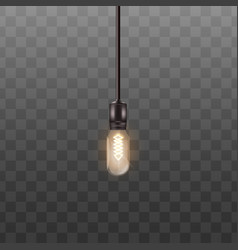 One 3d Light Bulb Hanging On Long Wire