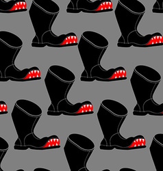 Broken Boot Seamless Pattern Toothy Old Shoes