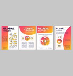 Global Hunger Red Gradient Brochure Template