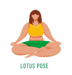 Lotus Pose Flat Padmasana Caucausian Woman