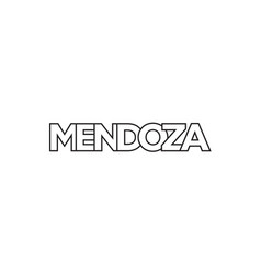 Mendoza In The Argentina Emblem Design