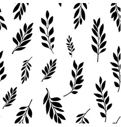 Tropical Leaves Seamless Black And White Floral