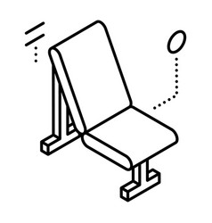 An Incline Bench For Gym Isometric Icon