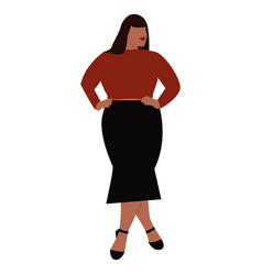 Bodypositive Woman In Contemporary Style