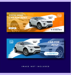 Car Rent Facebook Cover Banner Ad Template