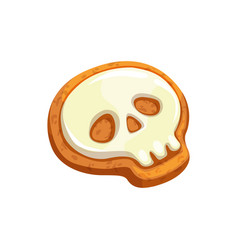 Homemade Baked Heart Shaped Pastry Cookie Skull