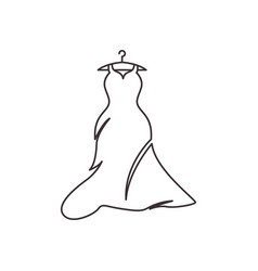 Long Dress Hanger Icon Logo