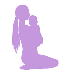 Mother Holding Baby Silhouette