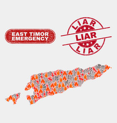 Crisis And Emergency Collage East Timor Map