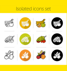 Grocery Store Products Categories Icons Set