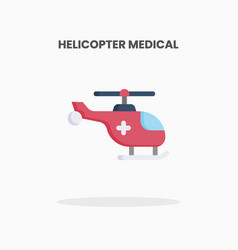 Helicopter Medical Icon Flat