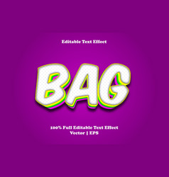 Bag Editable Text Effect