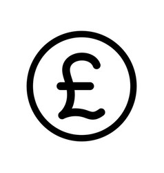 Black Pound Sign In A Circle Currency Money Icon