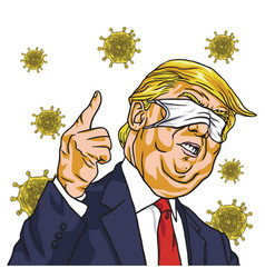 Donald Trump Wearing Corona Virus Mask On Face