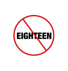 Eighteen Banned Here 18 Banned Icon