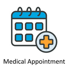 Medical Appointment Fill Outline Icon Design