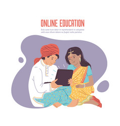 Online Education Banner Or Poster For Indian