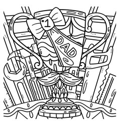 Fathers Day Dad Trophy Coloring Page For Kids