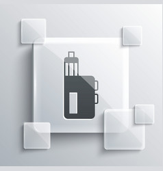 Grey Vape Mod Device Icon Isolated On Grey