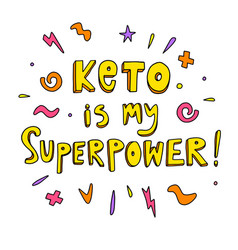 Keto Diet Hand Drawn Aphorism In Lettering