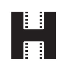 Letter H Movie Icon Logo