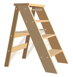 Wooden Ladder On A White Background