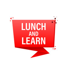 Red Button With Lunch And Learn